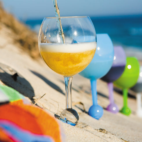 Beach Glass Wine Cozy Carrier - Black and White